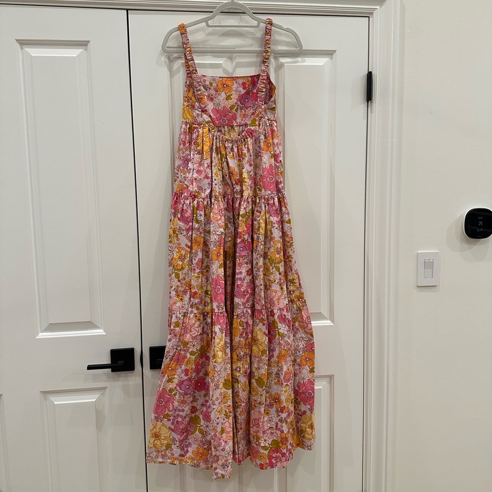 Free People Pink & Orange Floral Maxi Dress - Picture 3 of 4